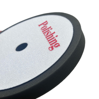 Disque de polissage en mousse noire à surface plane avec trou central, 6 pouces, pour finition finale et détaillage automobile