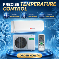 Climatiseur mural mini-split Hersense, refroidissement et chauffage, 12000 BTU, climatiseur à inverter abordable avec télécommande pour la maison et le bureau