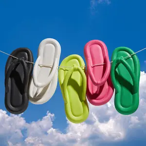 Bosirui Summer colourful indoor outdoor beach women EVA flat flip-flops slippers Good Supplier top Grade V Shape Flip Flops Clip