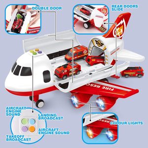 Juguetes de avión de construcción para niños pequeños, Avión de juguete con luz y sonido - Product Image 4