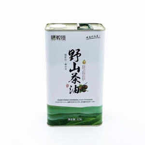 Lata Rectangular Vacía de 2.5 Litros para Aceite de Oliva, de Hojalata, con Impresión Offset para Uso Alimentario - Product Image 1
