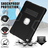 Étui antichoc à 3 couches pour iPad 10.2 7e 8e 9e génération 2019 2020 2021 avec support pliable en silicone et PC Armor OEM ODM