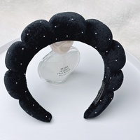 Cloud Headband Gaya Eropa Amerika Uniseks Kain Plastik untuk Mencuci Wajah Mengaplikasikan Masker Wajah Penyangga Tengkorak Tinggi Anti-selip