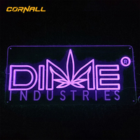 Enseignes électroniques en acrylique 3D avec logo, effet ondulé, effet flamme, enseigne lumineuse personnalisée au néon pour les entreprises et les bars