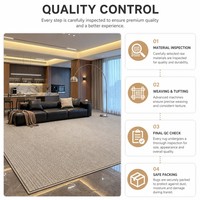 Tapis de luxe léger pour salon, chambre, canapé, table, lavable, imperméable, résistant aux taches, grande surface, couverture complète du sol