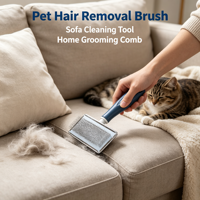 Brosse à poils pour animaux de compagnie en acier inoxydable, peigne de toilettage pour chat et chien, poignée légère, anti-chute de poils, bleu, 120 g, pour petits animaux