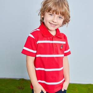 <span class=keywords><strong>Camicia</strong></span> di Polo per bambini di grandi dimensioni su misura per bambini maglietta estiva in cotone <span class=keywords><strong>a</strong></span> <span class=keywords><strong>maniche</strong></span> <span class=keywords><strong>corte</strong></span> con risvolto <span class=keywords><strong>a</strong></span> strisce su misura - Product Image 2