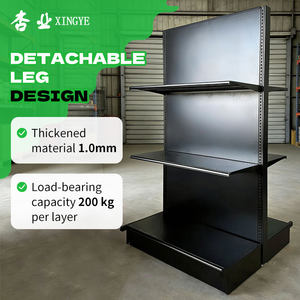 ชั้นวางสินค้าแบบอเมริกัน 200 กก. สำหรับงานหนัก แบบสองด้าน สำหรับซุปเปอร์มาร์เก็ต ร้านสะดวกซื้อ ร้านขายขนม - Product Image 1