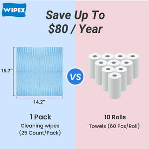 Japan Market Mult-popurse Wavy Pattern Spunlace Wipe Serviette à vaisselle non tissée Serviette à vaisselle jetable J Chiffon <span class=keywords><strong>Lingettes</strong></span> de nettoyage de cuisine - Product Image 6