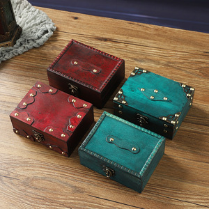 Caja de almacenamiento de madera Mystic Arts con cerradura rectangular para el hogar, oficina, escritorio, organización de documentos, contraseñas, pequeña caja decorativa - Product Image 3