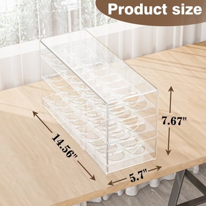 Vente en gros Transparent 3 niveaux acrylique <span class=keywords><strong>Nespresso</strong></span> <span class=keywords><strong>Capsule</strong></span> Dosettes Conteneur Dosettes de café Stockage Tiroir Support <span class=keywords><strong>Capsule</strong></span> de café - Product Image 6