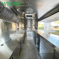 WECARE Camion de cuisine mobile entièrement équipé pour café, hot-dogs, shawarma, crêpes, burgers, BBQ et autres snacks, avec cuisine complète