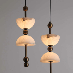 Lampadario in Alabastro Spagnolo Stile Retrò per Camera d'Albergo, Lampada da Tavolo per Camera da Letto, Parete di Sfondo, Ristorante, Portico e <span class=keywords><strong>Bar</strong></span> - Product Image 1