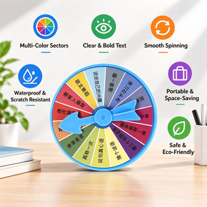 Tourne-disque de jeu électrique personnalisé, roue de la fortune automatique à piles, cadeau promotionnel pour jeu de <span class=keywords><strong>bar</strong></span> avec boîte de couleur personnalisée - Product Image 2