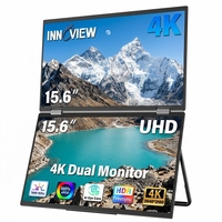 Tragbarer Dual-Monitor 15,6 Zoll 4K 100% sRGB HDR Zweitbildschirm für Studenten Designer Foto- und Videobearbeitung MacBook