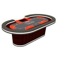Table de Poker Texas garde Poker, en Led rouge, avec plateau à jetons