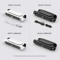 Doppelkopf-USB-Autolüfter aus ABS-Material, 10W, 3 Geschwindigkeiten, 360° Drehbar, Rücksitzkühlung, Plug-in, Starker Wind für Rücksitzbelüftung