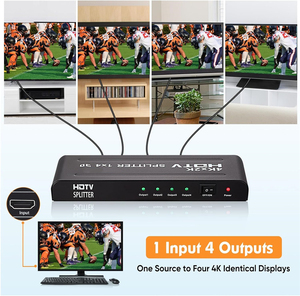 Splitter <span class=keywords><strong>HDMI</strong></span> 4K 1 Ingresso 4 Uscite 1X4, Ripetitore e Amplificatore Audio Video <span class=keywords><strong>HDMI</strong></span> a 4 Porte per Display Multi-Schermo, Compatibile con PS4 HDTV Xbox - Product Image 3
