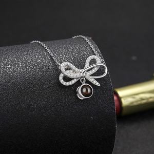 Perhiasan pita kalung foto kustom kalung proyeksi mode perhiasan agen belanja - Product Image 5