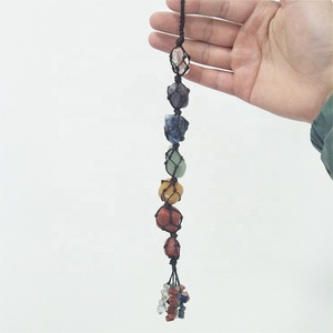 Pendule en cristal naturel <span class=keywords><strong>7</strong></span> chakra suspendu pour décoration de voiture, vente en gros - Product Image 2