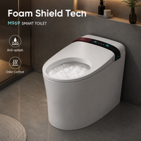 WC intelligent haut de gamme, toilette monobloc intelligente avec ouverture et fermeture automatiques, siège de toilette avec bidet, cuvette électronique pour salle de bain de luxe