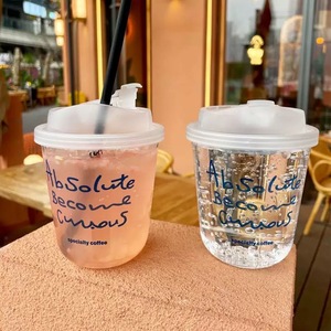 Gobelet en plastique personnalisé avec logo, 10 oz, 12 oz, 16 oz, gobelet en plastique jetable personnalisé avec couvercle pour yaourts et desserts - Product Image 5