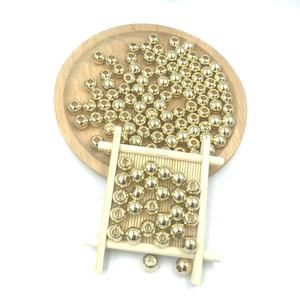 10 мм * м2, 5 медный латунный шарик из углеродистой стали с резьбовым отверстием, металлические шарики, золотые просверленные железные шарики - Product Image 2