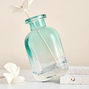 Grosir dekorasi mewah parfum penyebar botol kaca penyebar minyak esensial alami Diffuser dengan tongkat Aroma bunga