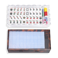 Boîte de rangement moderne en acrylique transparent épaissi pour Mahjong, grande capacité, anti-poussière, pour le divertissement