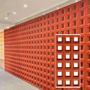 Composant en PU neuf carrés grille filet <span class=keywords><strong>rouge</strong></span> <span class=keywords><strong>brique</strong></span> creuse <span class=keywords><strong>cloison</strong></span> de séparation mur de fond double face <span class=keywords><strong>brique</strong></span> solide - Product Image 2