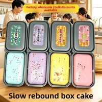Jouet Squishy Solide en PU Ultra-Doux à Rebond Lent, en Forme de Gâteau et de Pain Réaliste - Unisexe