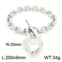 Article tendance, chaînes minimalistes multifonctionnelles en forme de O, fermoir OT, cœur, plaqué or 18 carats, acier inoxydable, bijoux de mode pour femmes, bracelets