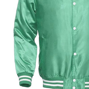 Chaqueta Varsity de Invierno de Alta Calidad, Impermeable y Resistente al Viento, Personalizada, de Poliéster Satinado, con Cuello Alto, Estilo Casual Urbano - Product Image 4