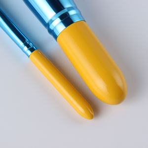 Vonira — ensemble de pinceaux de maquillage, jaunes et bleus, OEM, Mini brosses de voyage avec étiquette privée personnalisée, 8 pièces - Product Image 5