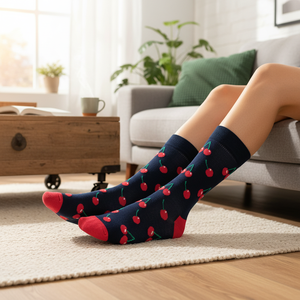 เชอร์รี่สีน้ำเงินถักถุงเท้า Unisex - Product Image 3
