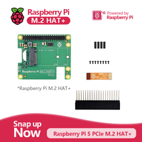 Raspberry Pi 5 Resmi Original PCIe ke M.2 NVMe SSD Raspberry Pi M.2 HAT+ untuk Raspberry Pi 5
