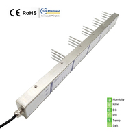 Sonde en acier inoxydable résistante à la corrosion RS485 4G, capteur multicouche de température, d'humidité, de pH, de NPK, de conductivité électrique (EC) et de salinité du sol pour l'agriculture