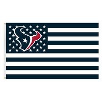 Drapeau en polyester des Houston Texans 3x5 pouces, vente directe d'usine, en gros en stock, pour événements sportifs