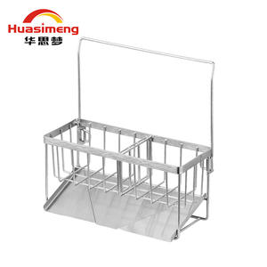 Égouttoir à éponge en acier inoxydable Huasimeng avec plateau de drainage pour évier de cuisine et support de rangement pour comptoir - Product Image 5