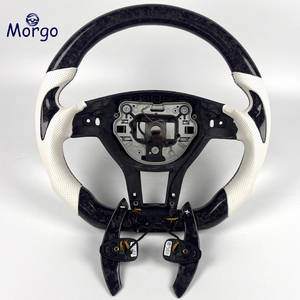 Volante da Corsa in Fibra di Carbonio Forgiata per Interni Auto <span class=keywords><strong>Mercedes</strong></span>-Benz AMG C-CLASS C300 C63 E-CLASS E350 E63 Personalizzabile - Product Image 1