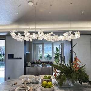 Nordic Crystal Chandelier Long Shape LED Light Single Head Mounted For Dining Room Modern Home Lighting - Product Image 3