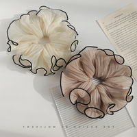 Superbe élastique à cheveux plissé effet boule, style scrunchie, élégant, pour queue de cheval, en caoutchouc tendineux, tendance