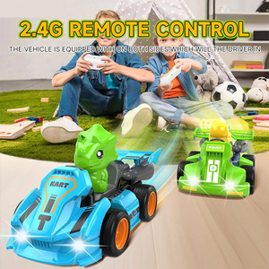 Voiture télécommandée de simulation 2,4 G Dowellin, adorable voiture RC dinosaure, camion de course, jouets musicaux pour enfants - Product Image 6