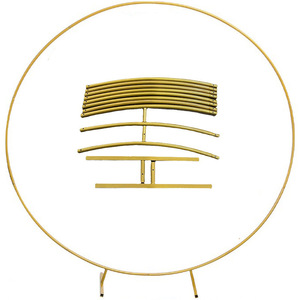 Soporte Circular para Telón de Fondo de 5.3 pies, 6 pies, 6.6 pies, 7.2 pies y 8 pies, Marco de Metal Dorado para Guirnaldas de Globos, Arco para Decoración de Fiestas de Cumpleaños y Bodas - Product Image 2