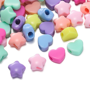 Acrylic Mixed Shape Large Hole <b>Beads</b> 11.5x14mm 13.5x14mm For Bracelet Making DIY Jewelry Accessories Bulk Pack - Product Image 5