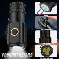 Senter LED Mini paduan aluminium, senter darurat LED cerdas dapat diisi ulang, produk grosir pabrik