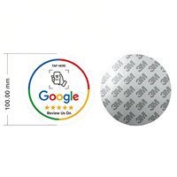 Carte NFC en acrylique pour avis Google, autocollant de table pour commentaires positifs 5 étoiles, plaque NFC à toucher pour avis clients professionnels