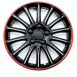 Enjoliveurs universels <span class=keywords><strong>14</strong></span> <span class=keywords><strong>pouces</strong></span> bicolores noir et <span class=keywords><strong>blanc</strong></span> pour voitures – Cache-roues en PP de haute qualité – Vente en gros usine - Product Image 2