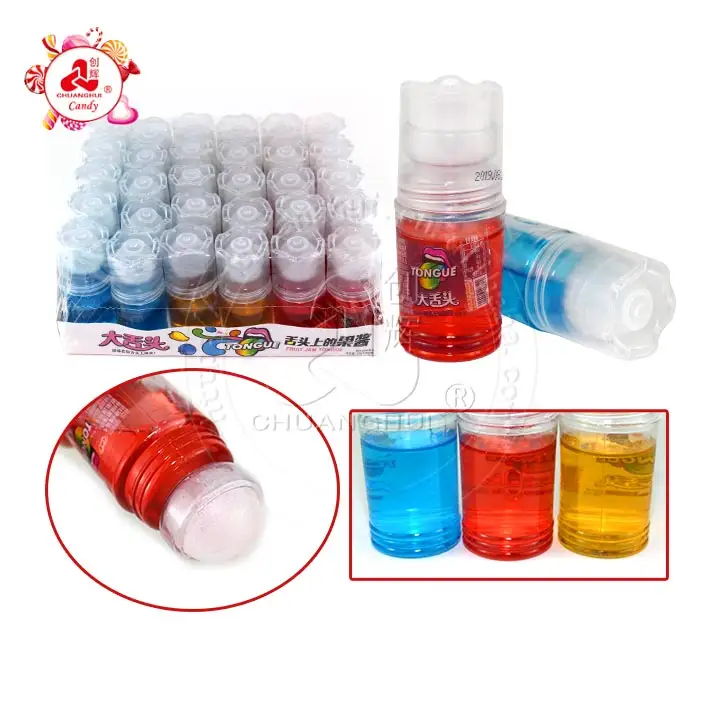 Liquid Candy with Licking Ball / Three fruit flavor Jelly Jam With Licking Ball