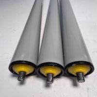 Galet de convoyeur non motorisé en acier inoxydable, axe de rouleau galvanisé pour convoyeur à bande, rouleau de déchargement
